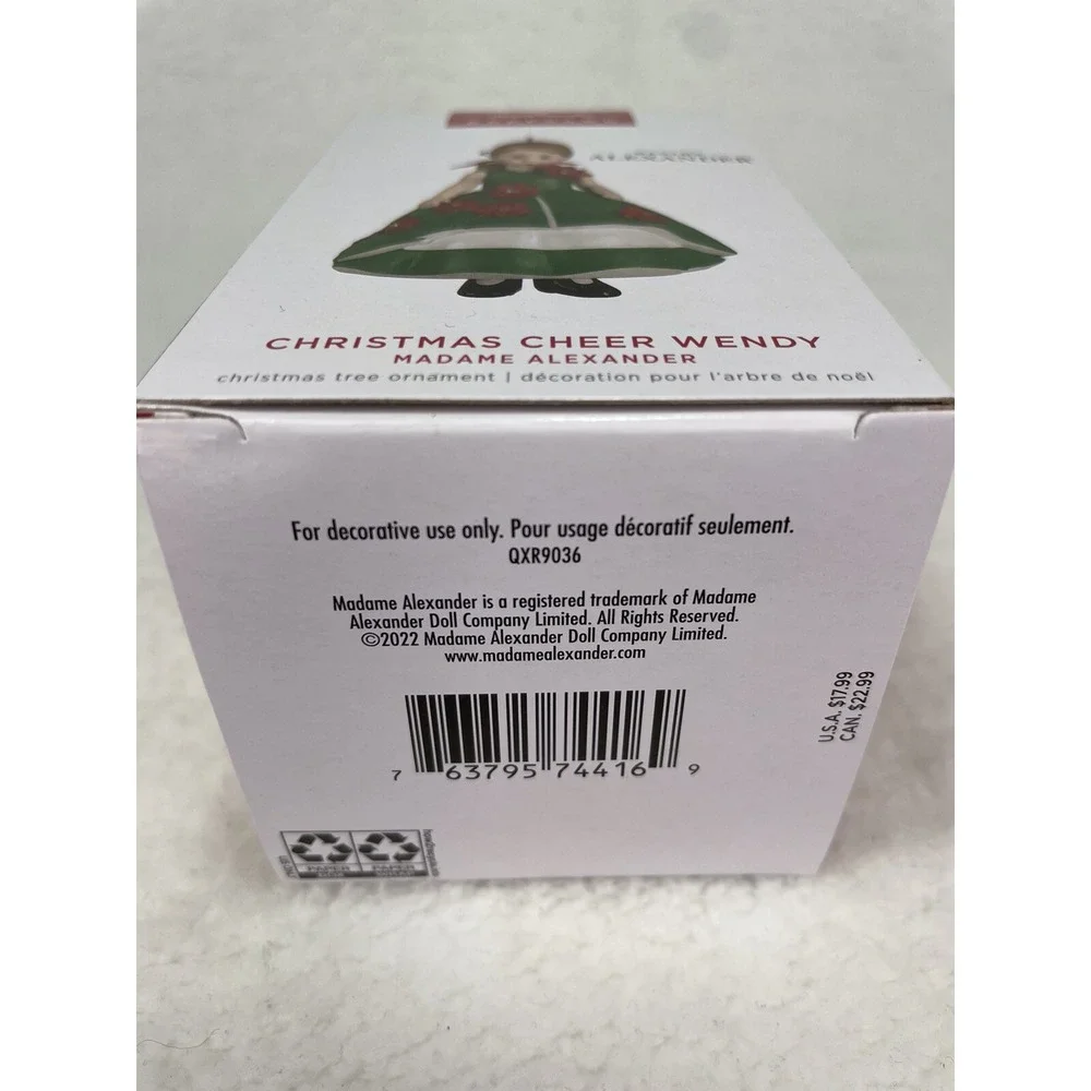 Hallmark Keepsake 2022 Christmas Cheer Wendy Madame Alexander Ornament NIB‎